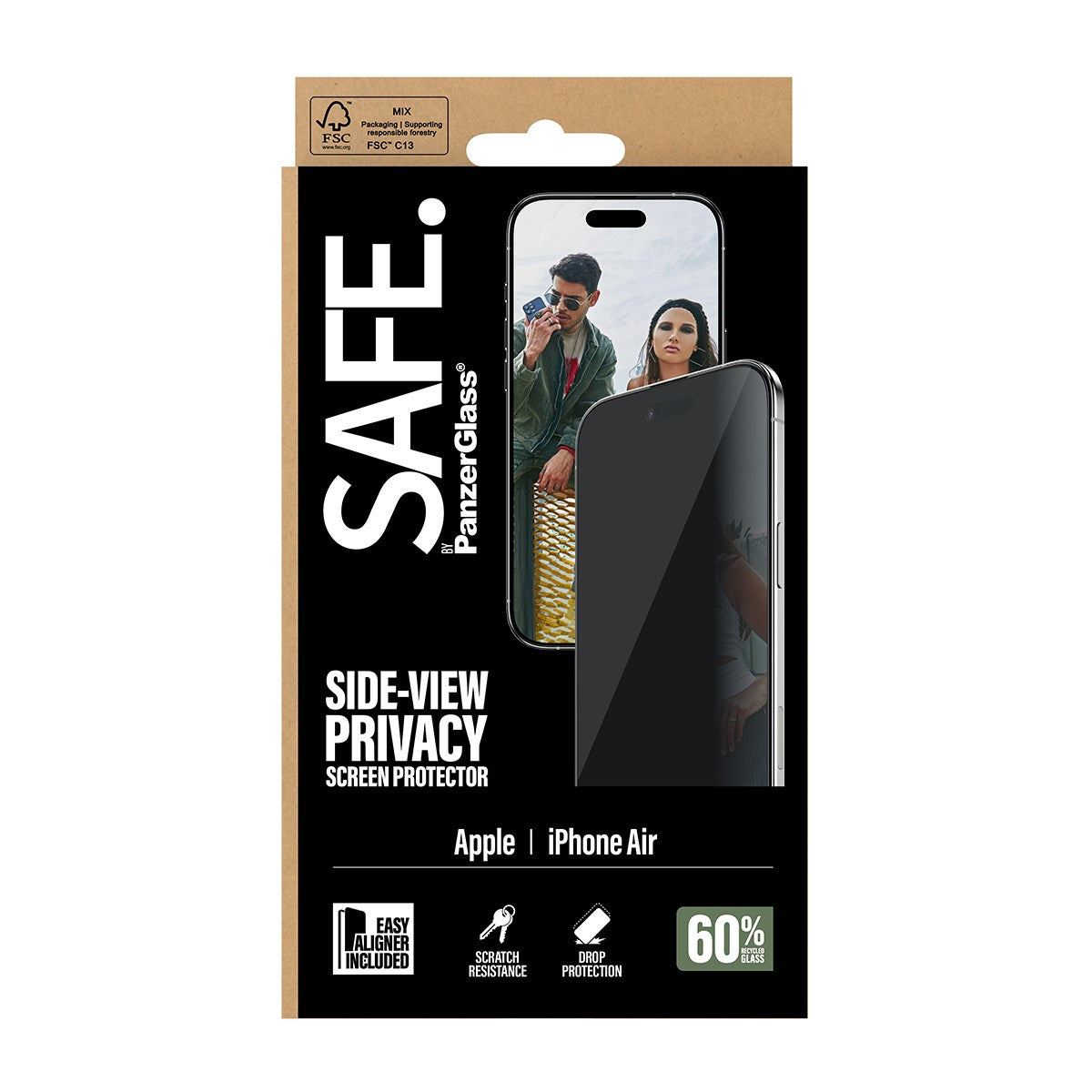 SAFE. by PanzerGlass® Privacy Screen Protector iPhone Air | Ultra-Wide Fit w. EasyAligner
